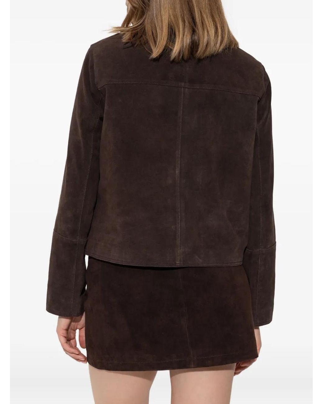 Zadig & Voltaire Brown Lessa Button-Up Jacket