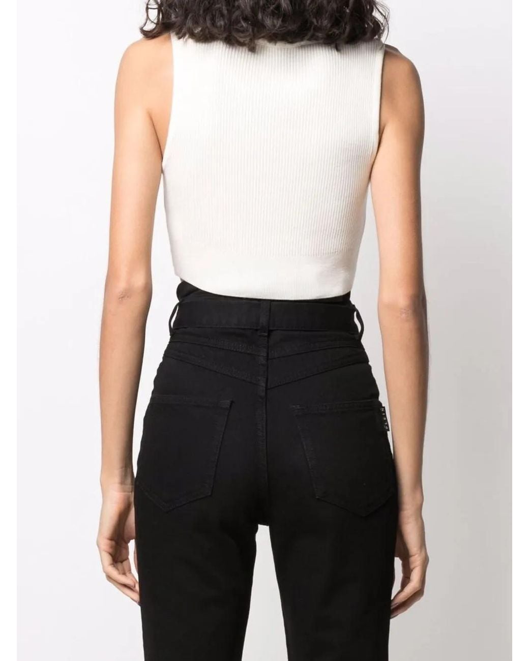 Philipp Plein Multicolor Signature Wool Cropped Top