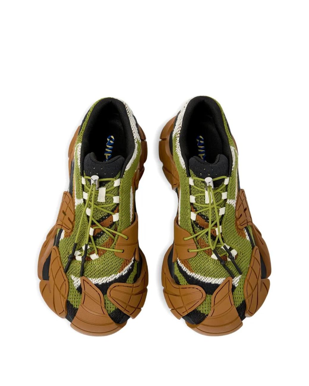 CAMPERLAB Brown Tormenta Knitted Panelled Sneakers