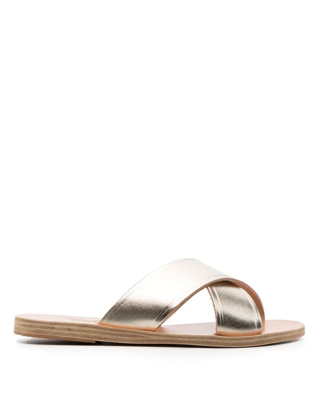 Ancient Greek Sandals Thais Metallic-Effect Sandals