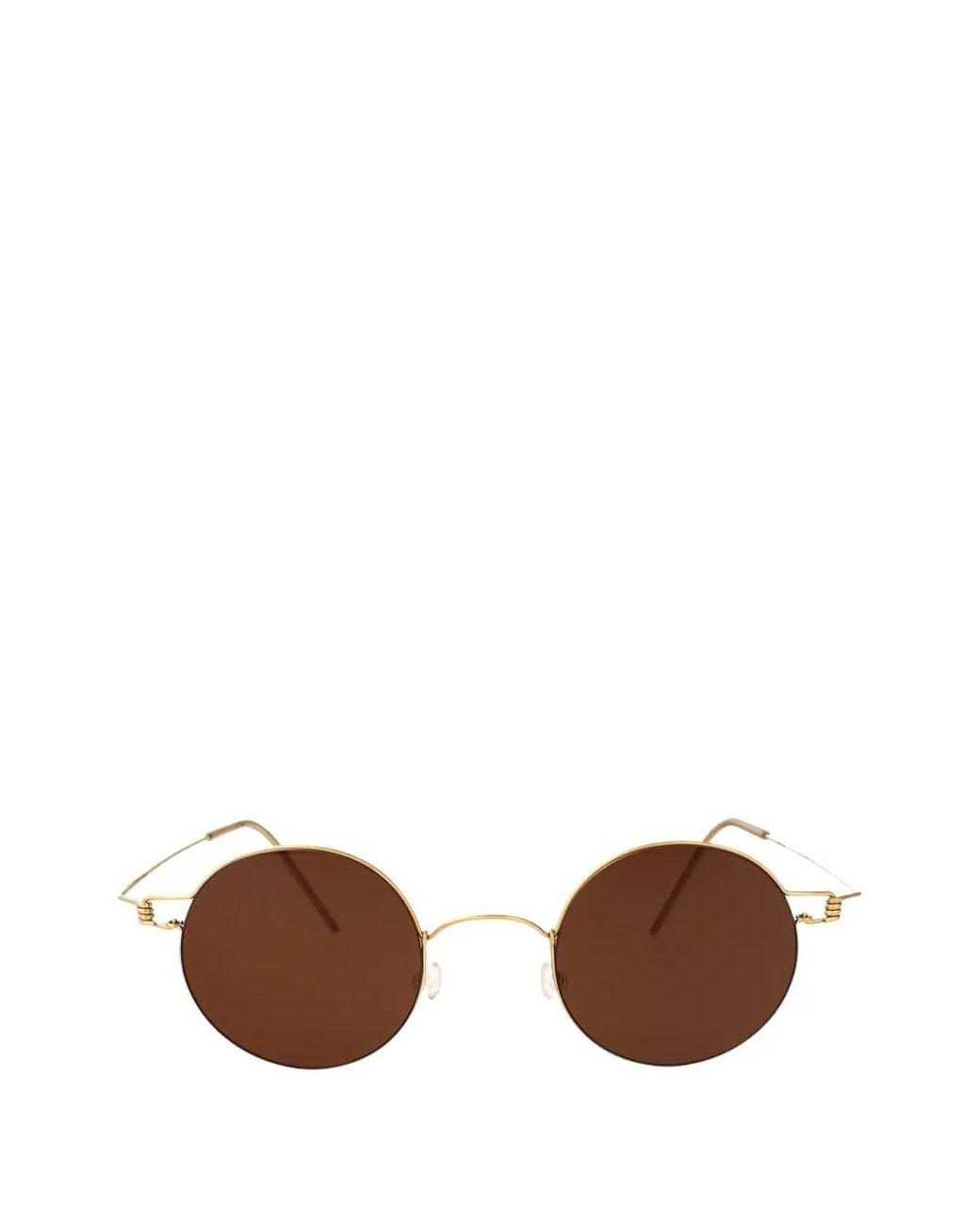 Lindberg Brown 8222 Titanium Round-Frame Sunglasses for men