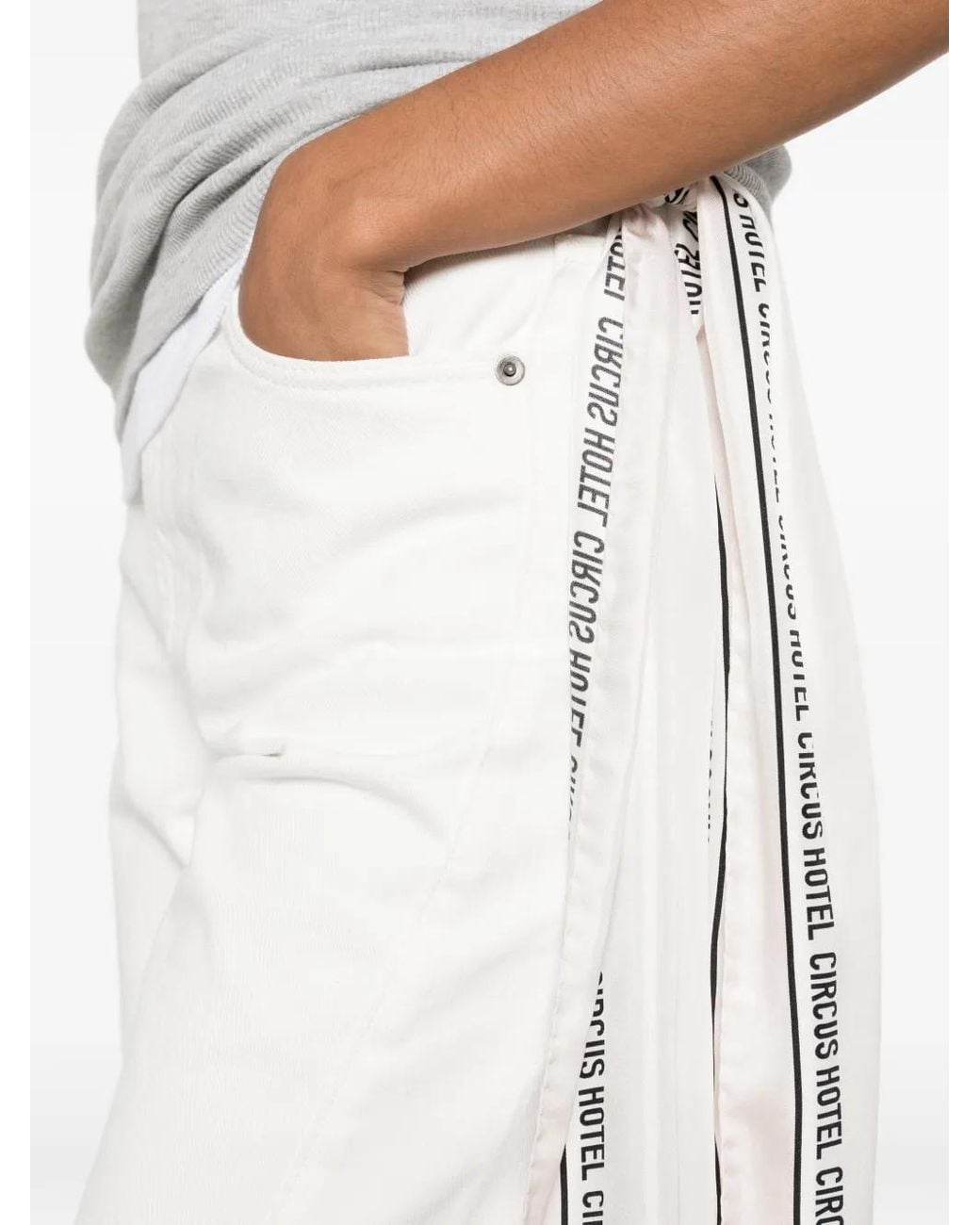 Circus Hotel White Straight-Leg Jeans