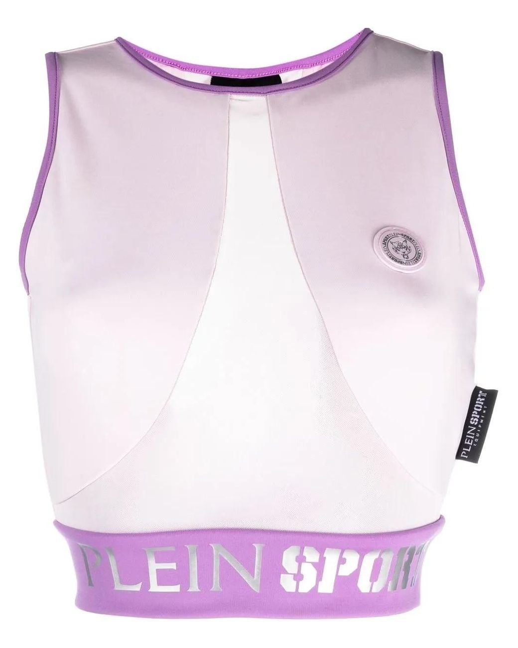 Philipp Plein Pink Logo Waistband Cotton Crop Top
