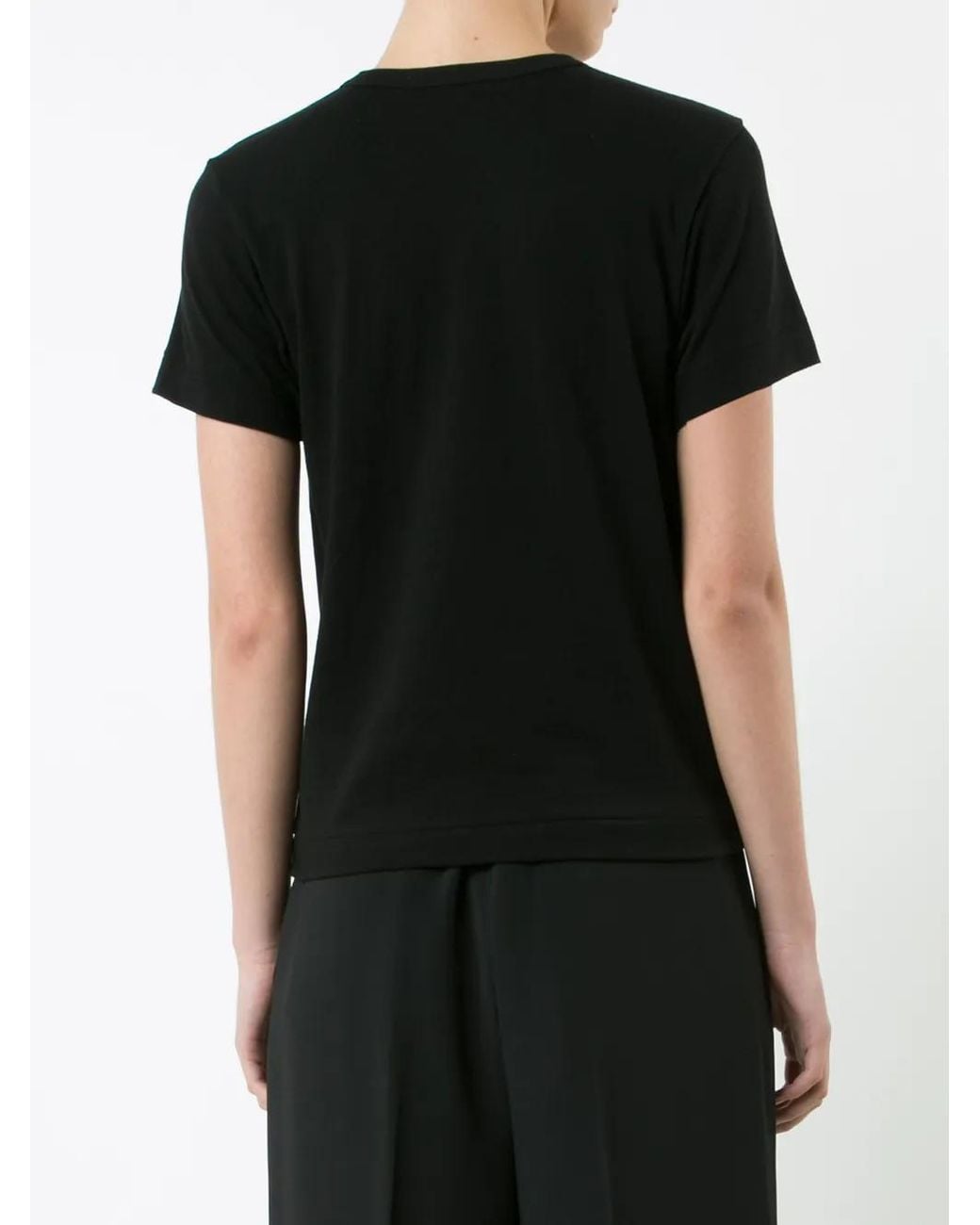 COMME DES GARÇONS PLAY Black Embroidered Heart T-Shirt