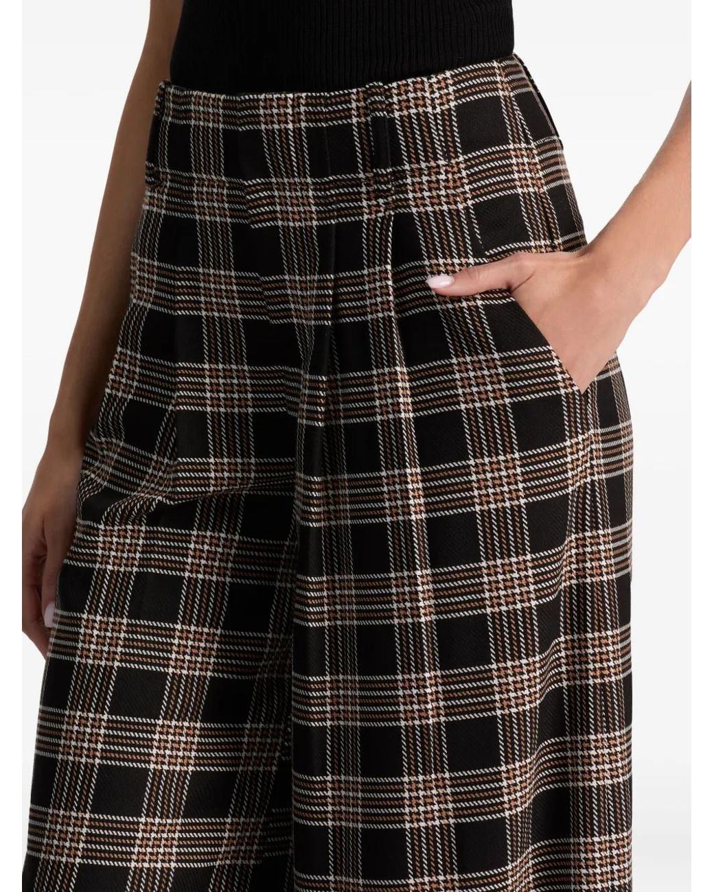 Alice + Olivia Black Eloise Wide Leg Pant