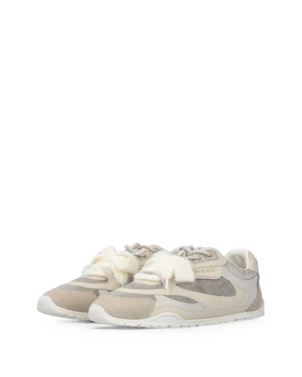 Pinko White Panelled Sneakers