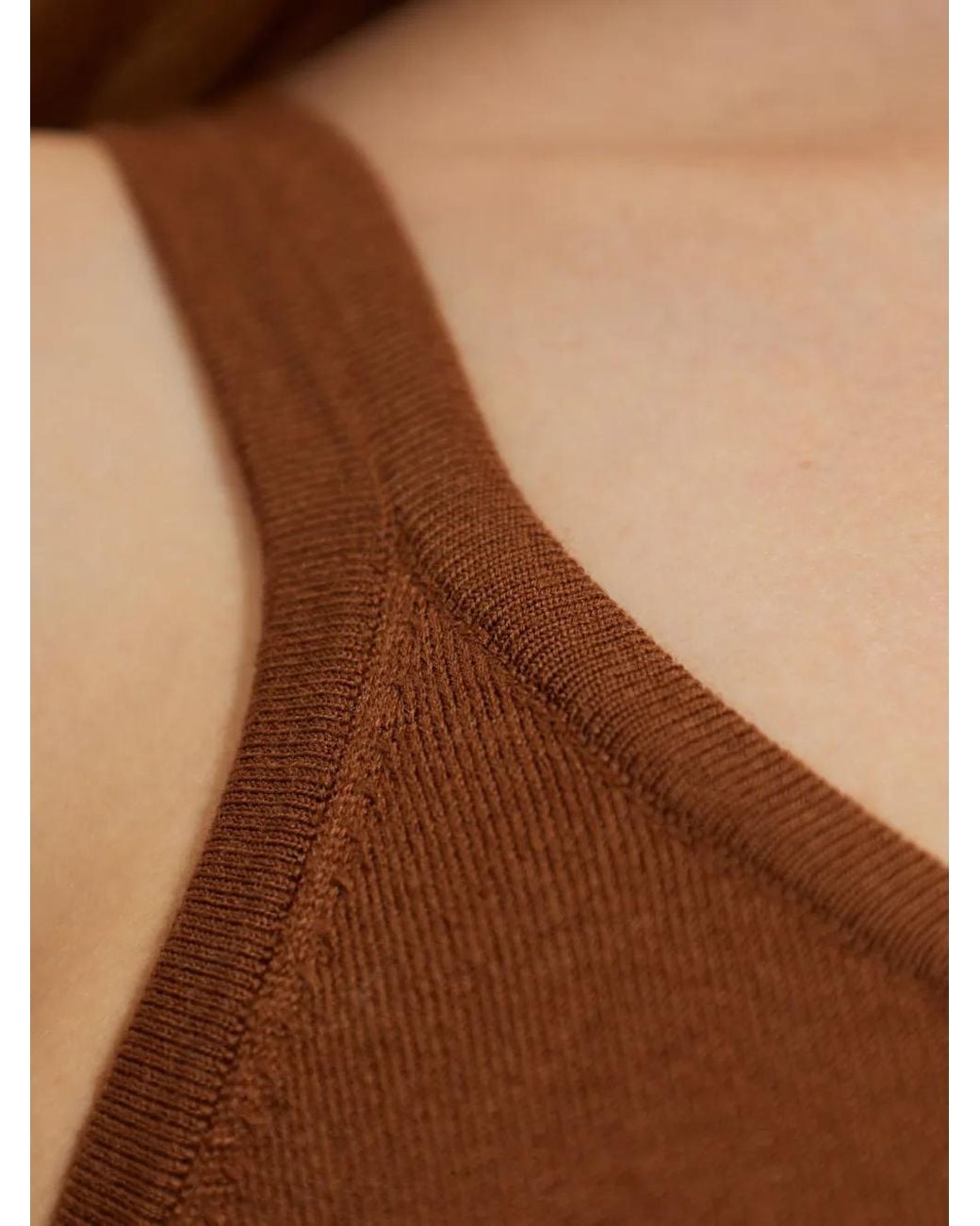 Max Mara Brown Sleeveless Wool Yarn Sweater