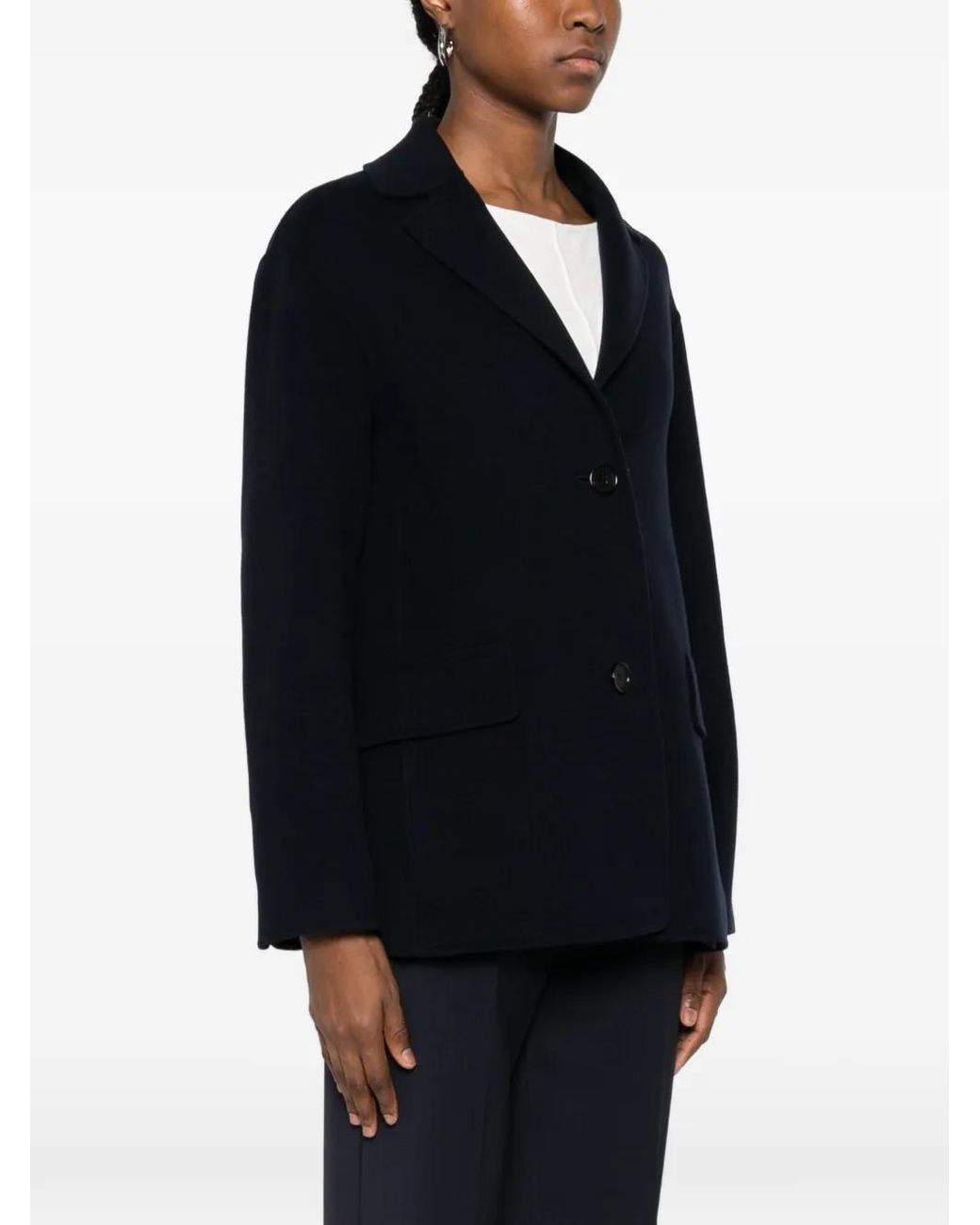 Max Mara Black Melfi Single-Breasted Blazer