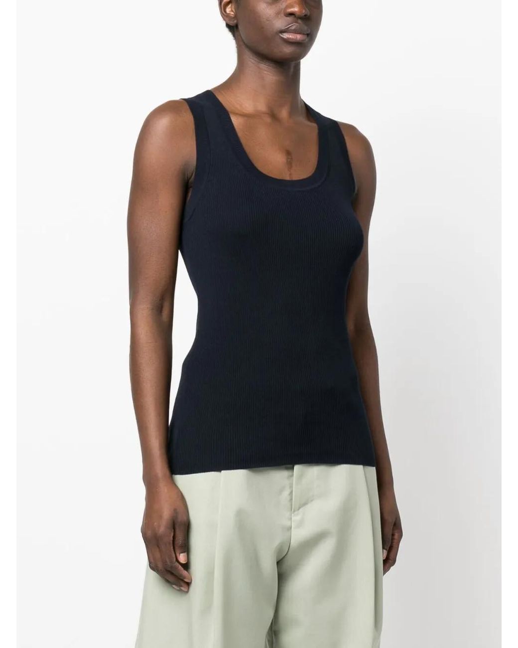 P.A.R.O.S.H. Black Cipria Tank Top