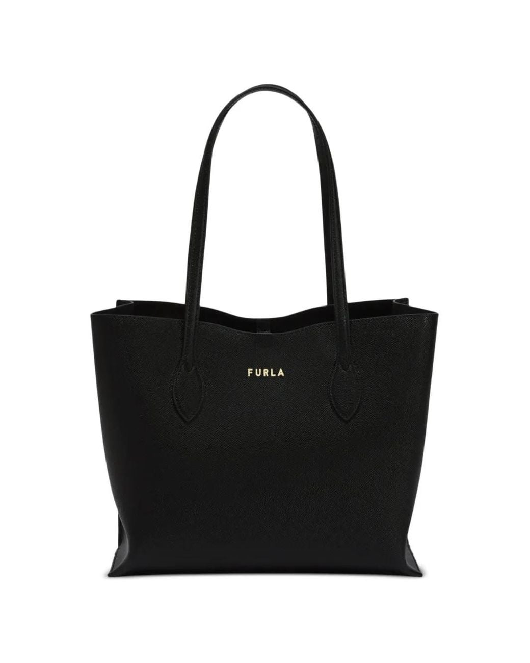 Furla Black Era Logo-Detail Tote Bag