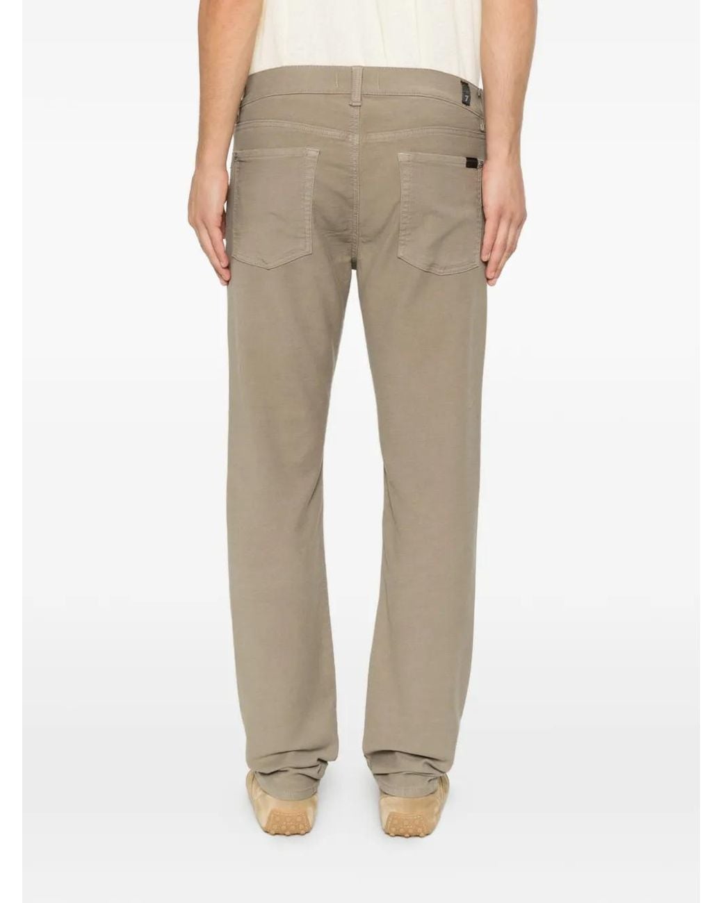 7 For All Mankind Natural Rawhide Logo-Patch Jeans for men