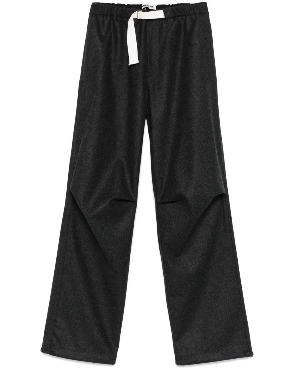 DARKPARK Black Jordan Belted Wide-Leg Wool Trousers for men