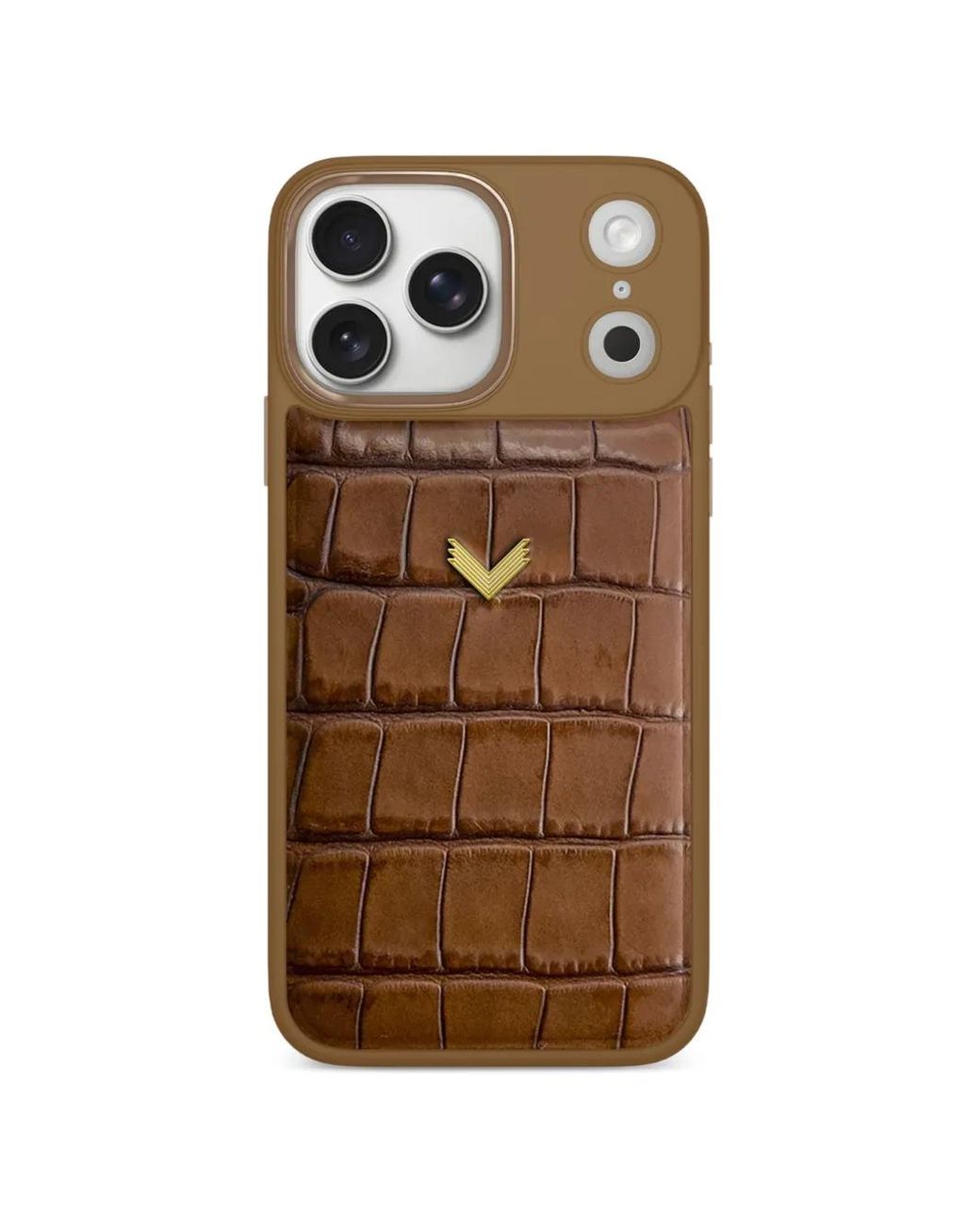 Velante Brown Coque D'Iphone 17 Pro Max À Effet Peau De Crocodile