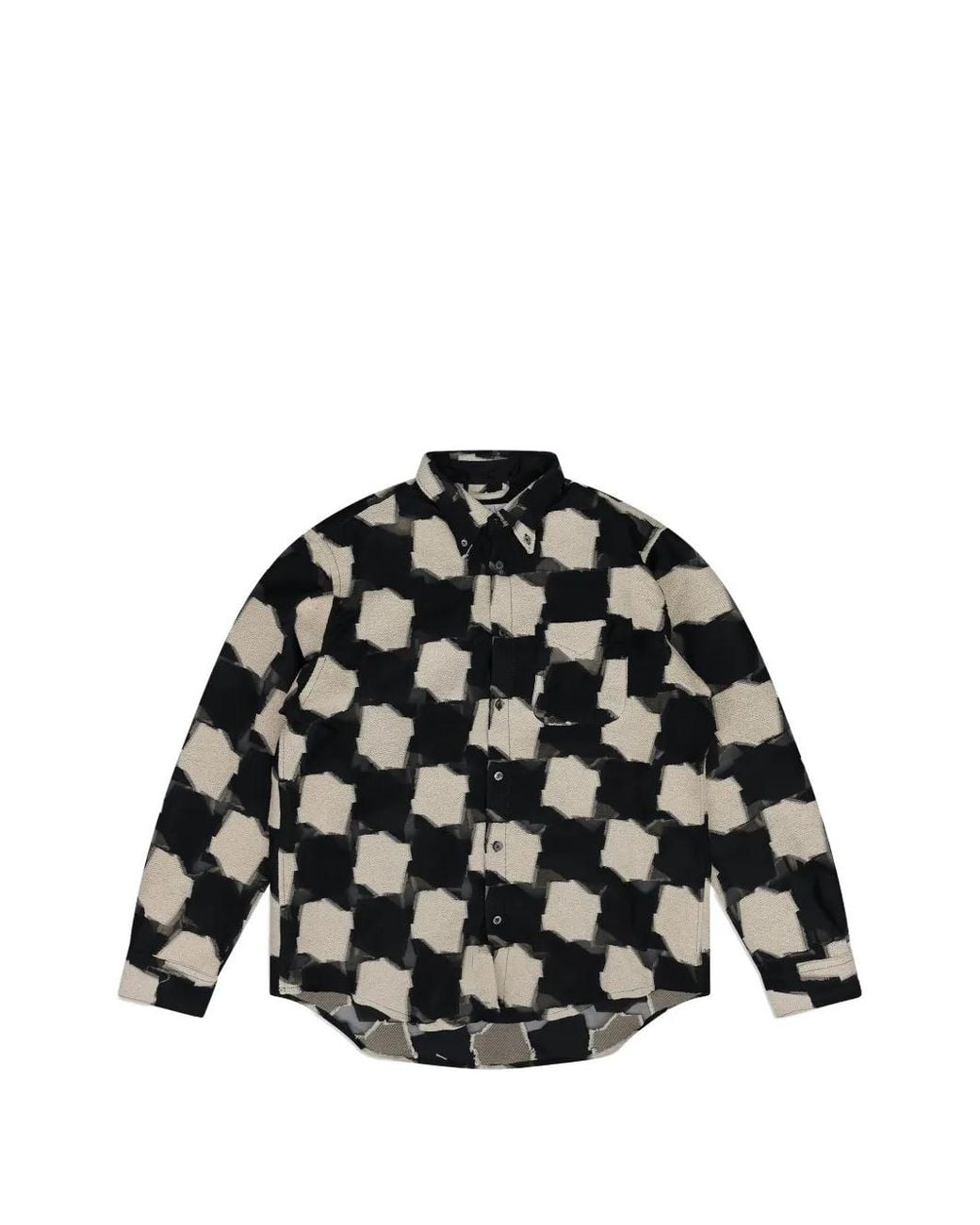 4SDESIGNS Black Abd Checked Shirt for men