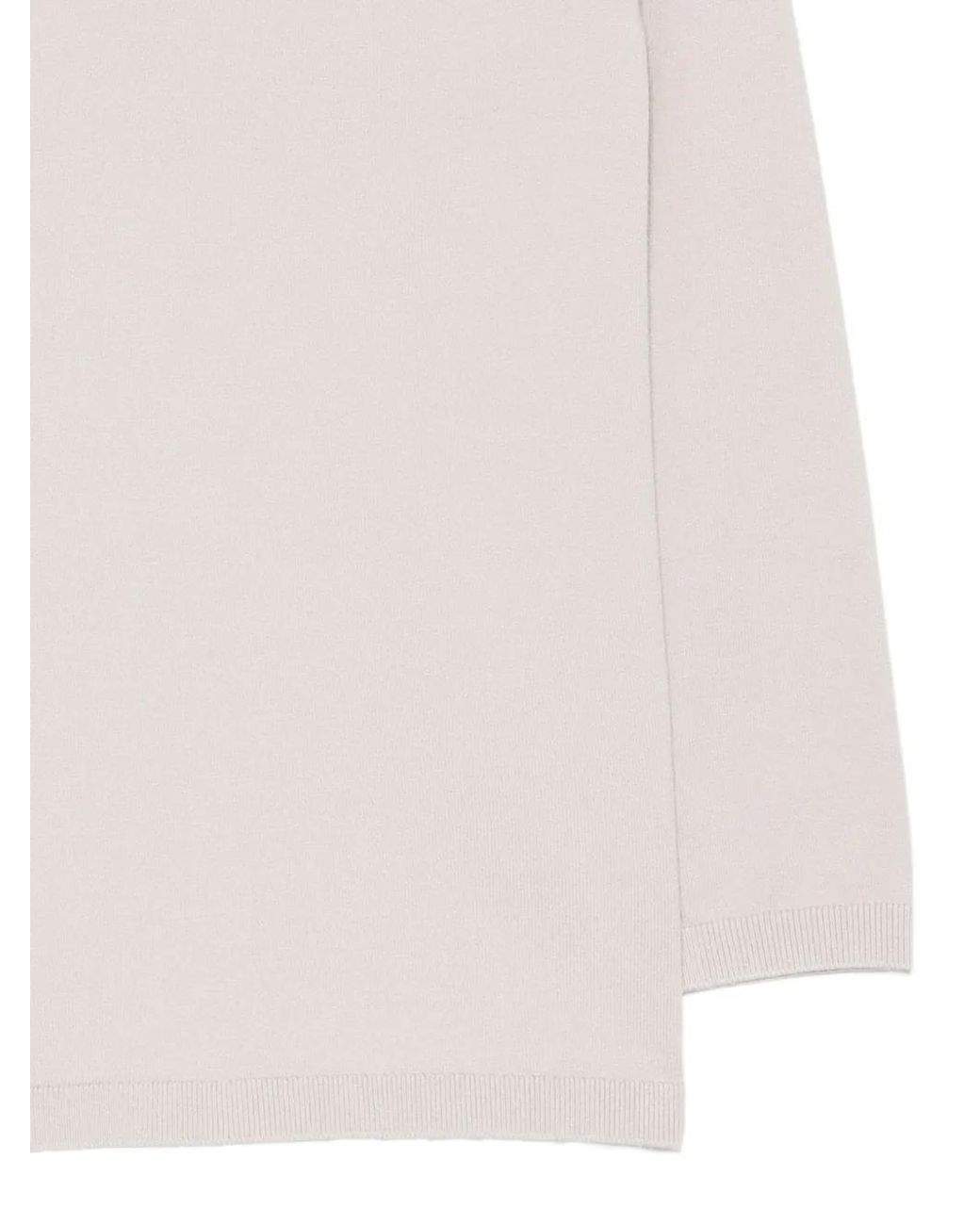 Alpha Studio White Boat-Neck Sweater