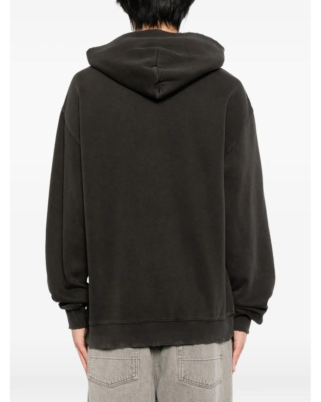 WARMAN Black Skull Printed Hoodie for men