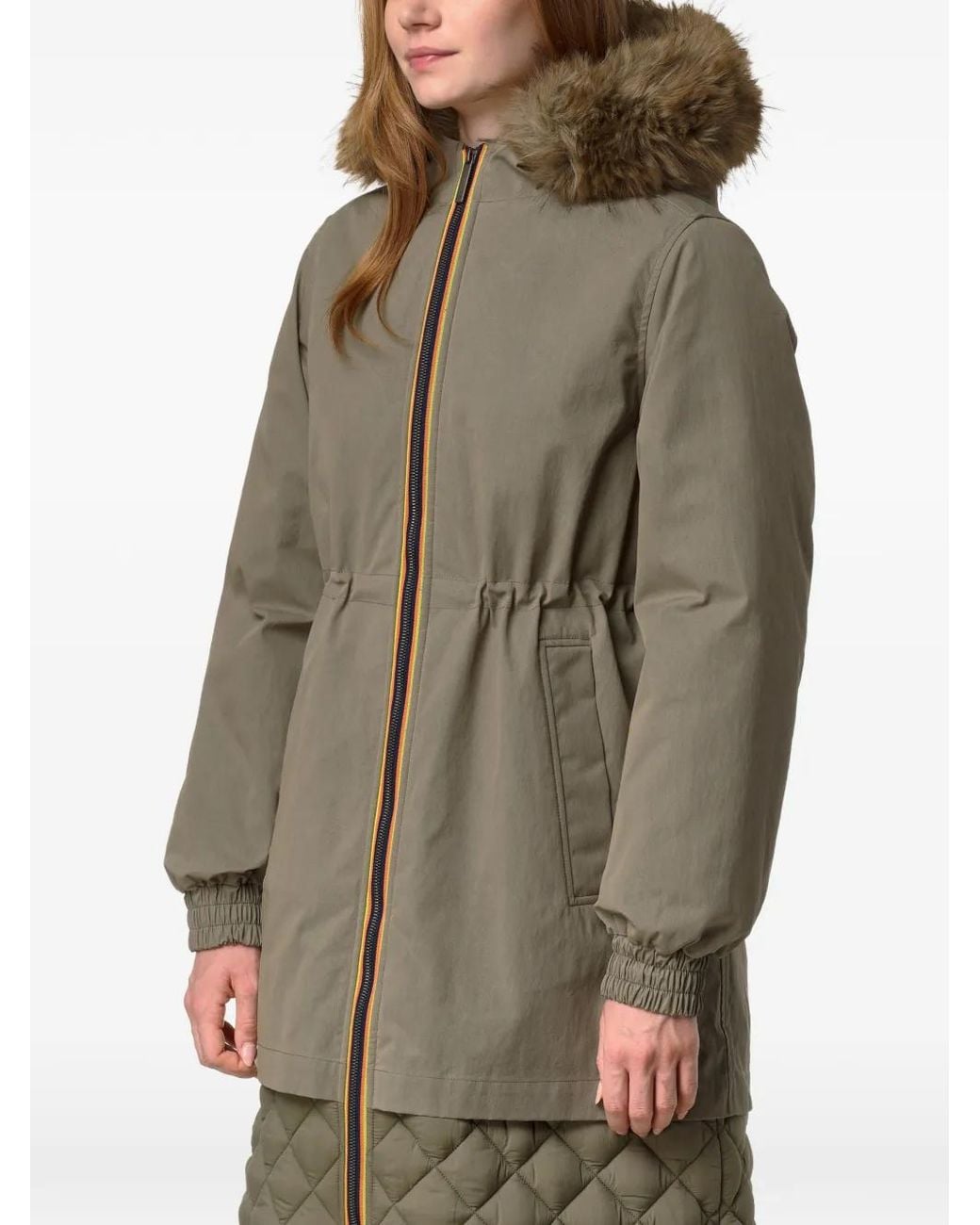 K-Way Green Fosca Parka Coat