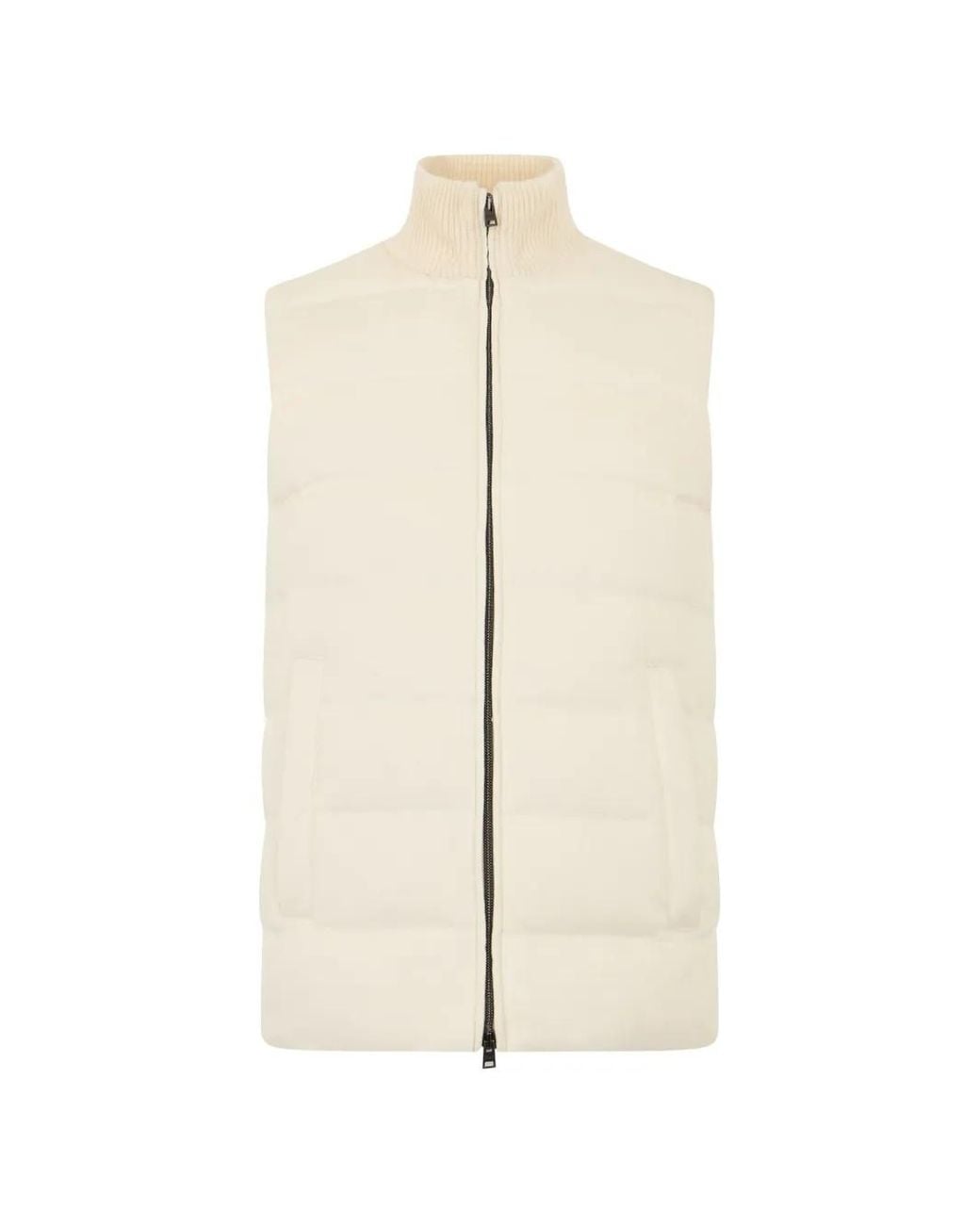 Herno White High-Neck Padded Vest for men