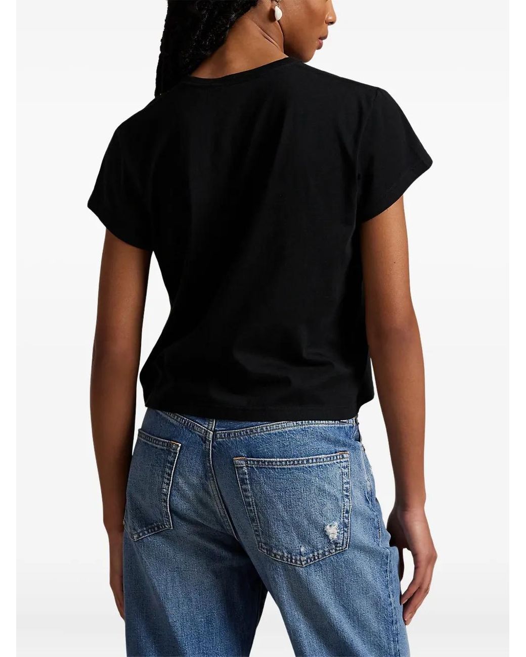 Polo Ralph Lauren Black Shrunken Fit Jersey T-Shirt