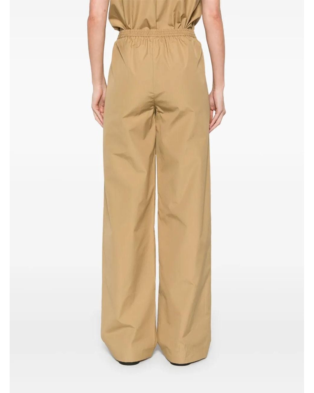 Loulou de Saison Natural Sero Drawstring Palazzo Pants