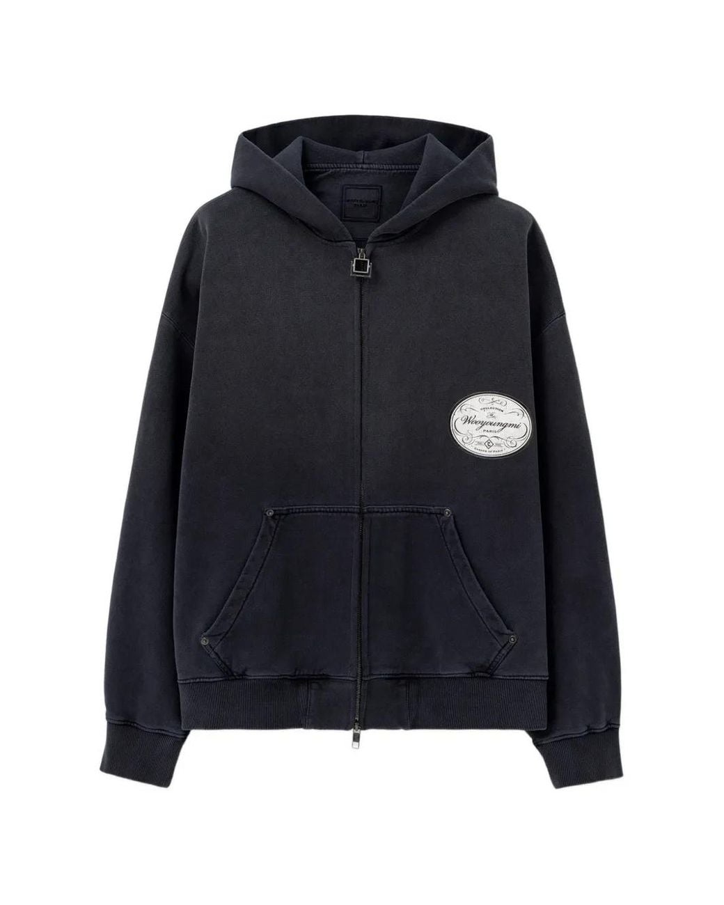 Wooyoungmi Blue Side-Pockets Hoodie for men