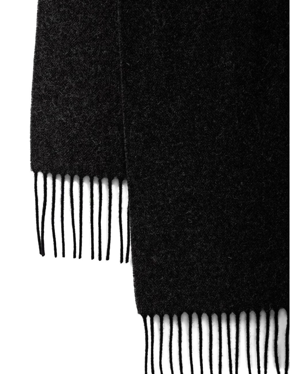Lindbergh Black Écharpe À Bords Frangés for men
