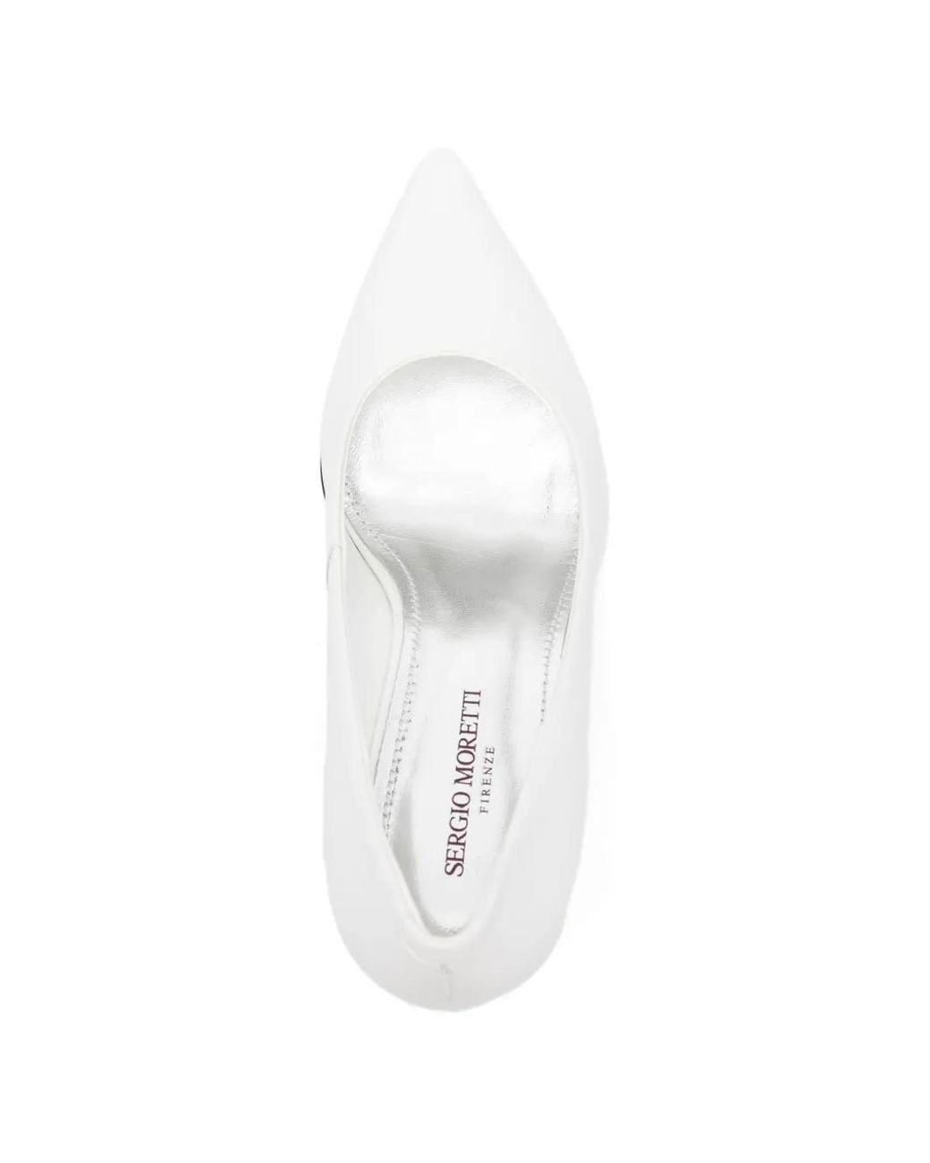 SERGIO MORETTI FIRENZE White Pointed-Toe Pumps