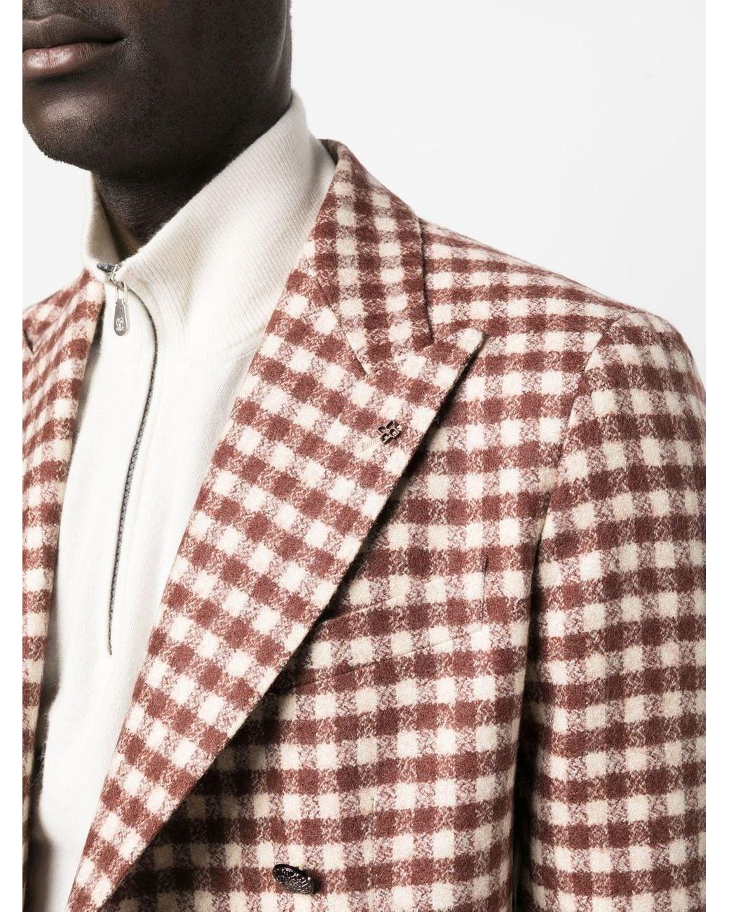 Red deals gingham blazer