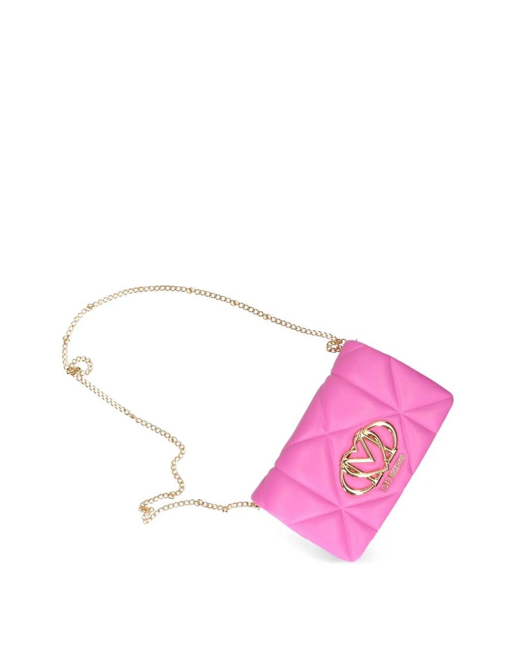 Love Moschino Pink Quilted Satchel Bag