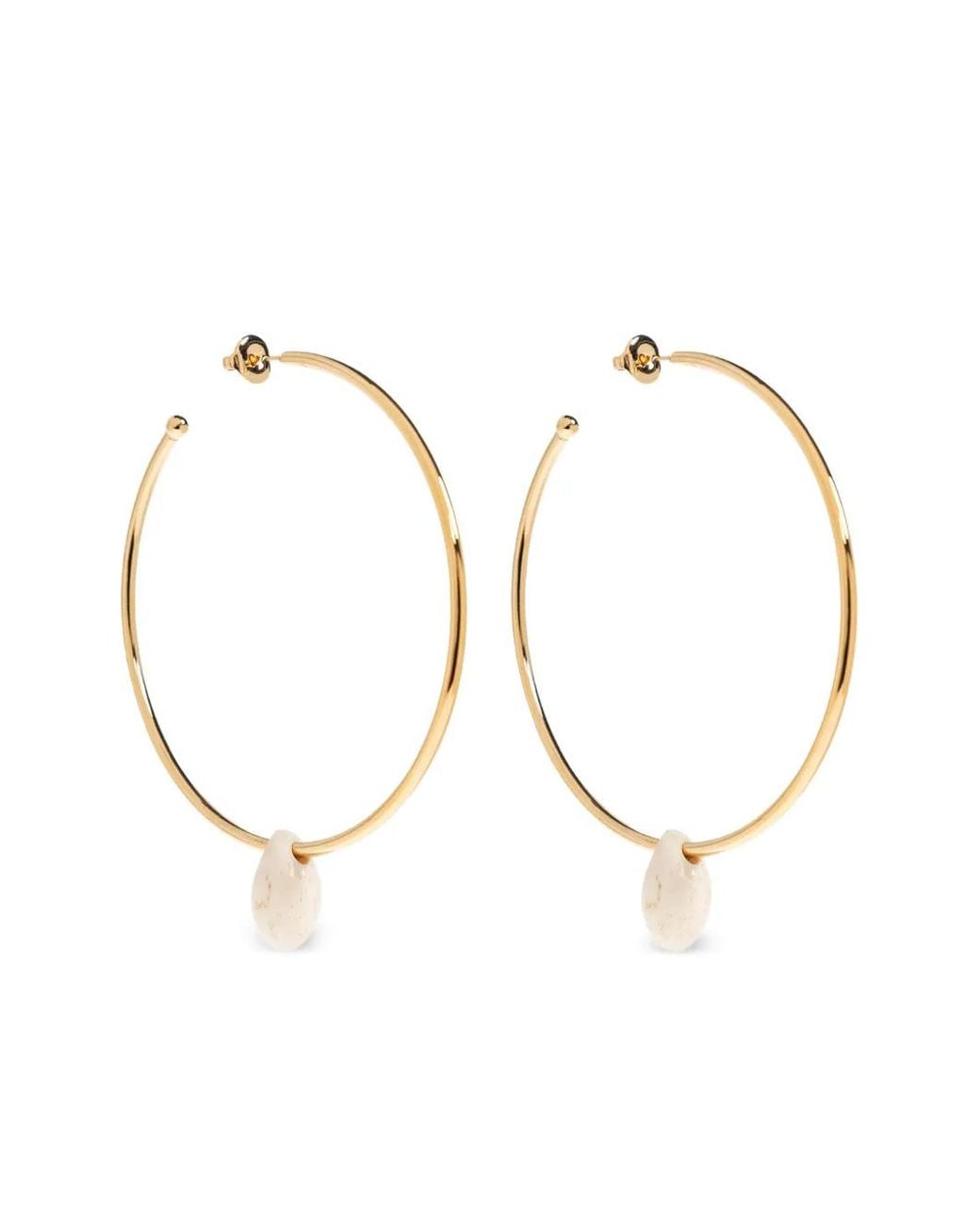 Isabel Marant Metallic Pendant Hoop Earrings