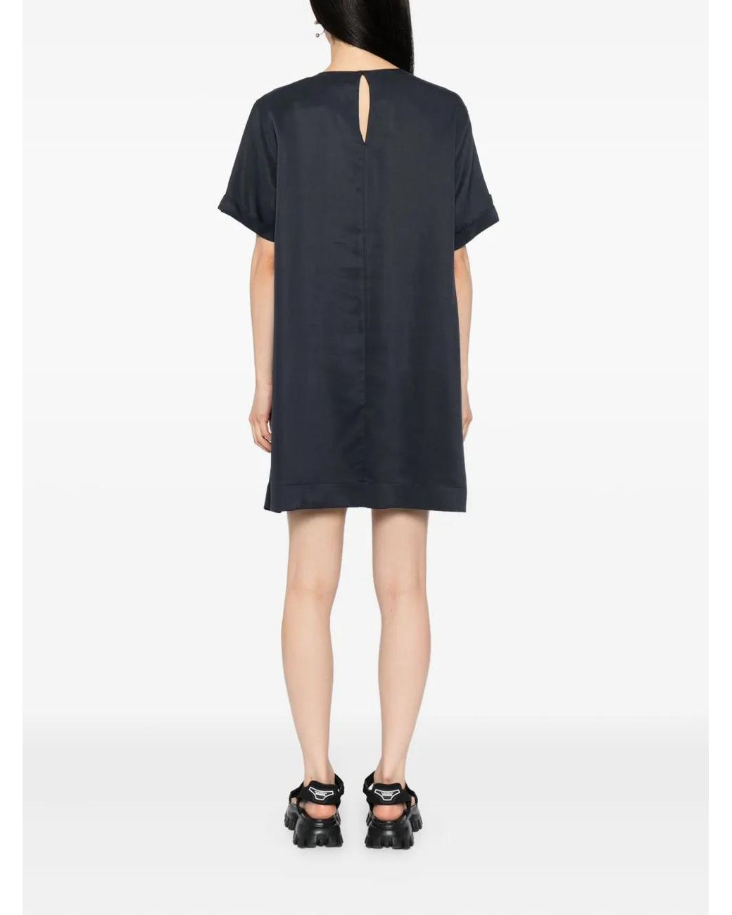 SPORT b. by agnès b. Black Short-Sleeved Dress