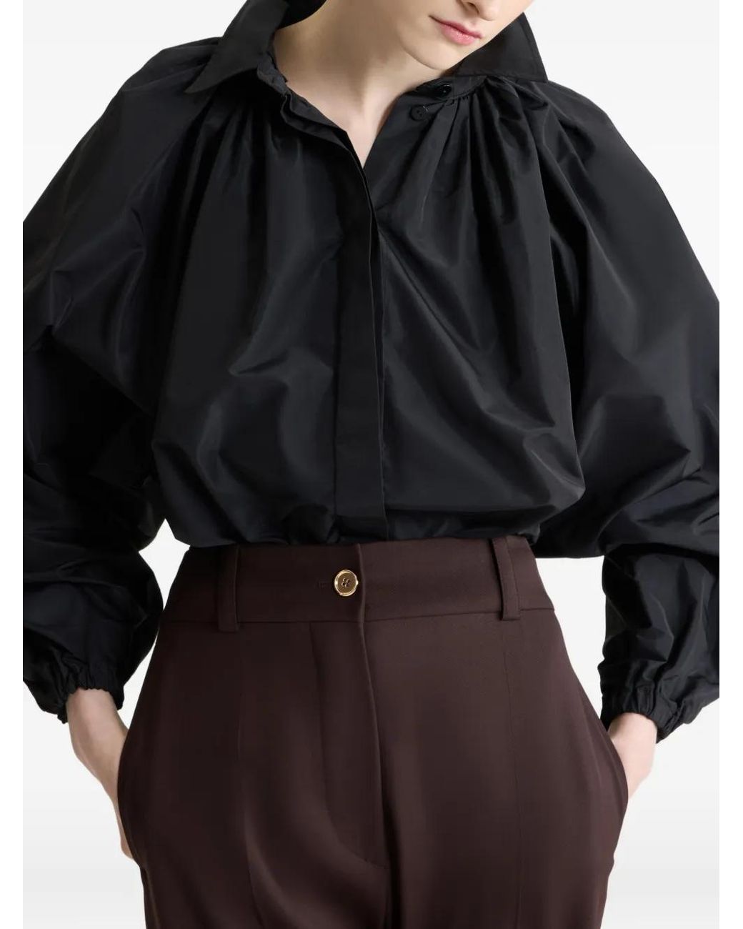 Patou Black Bubble Blouse
