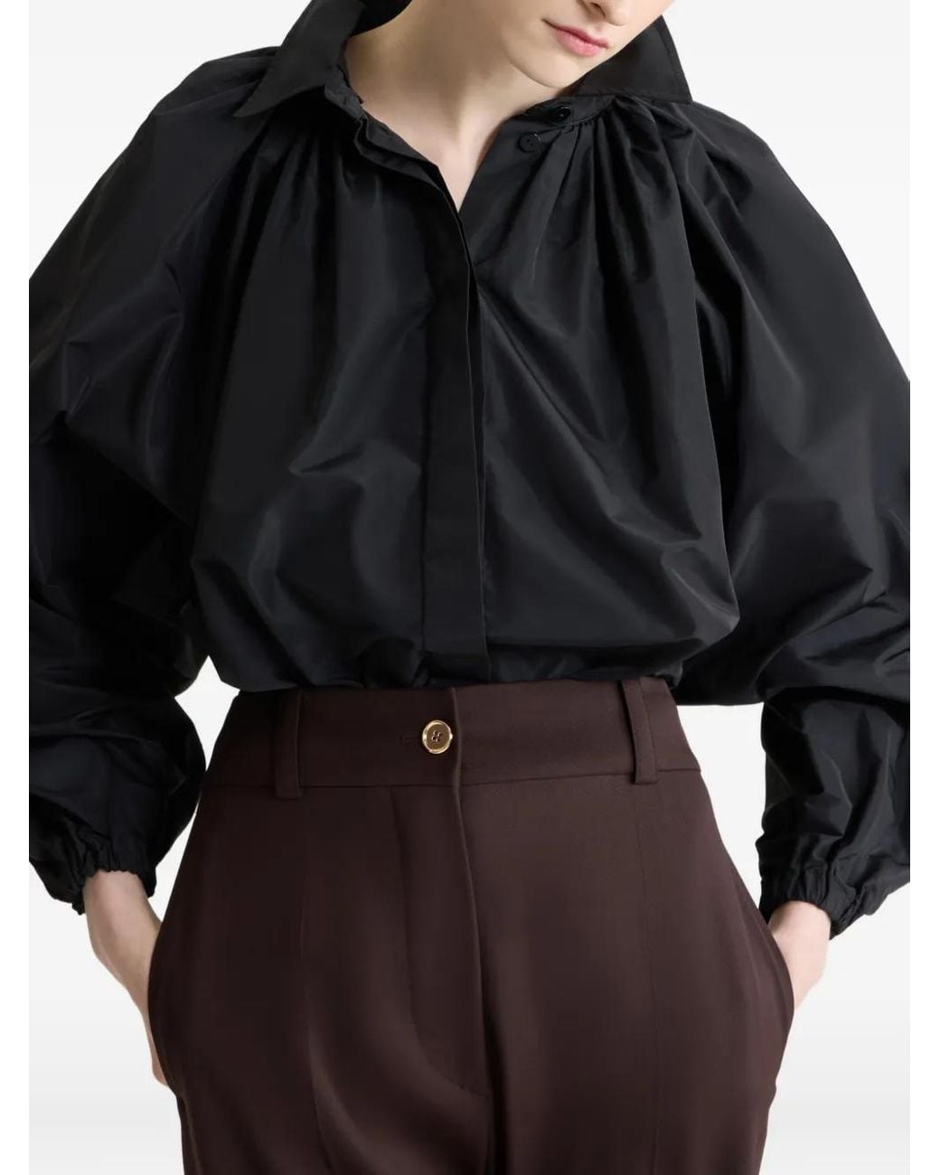 Patou Black Bubble Blouse