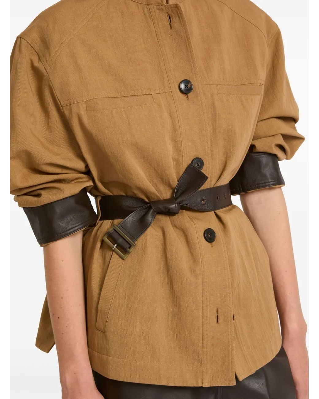 Yves Salomon Natural Belted Jacket