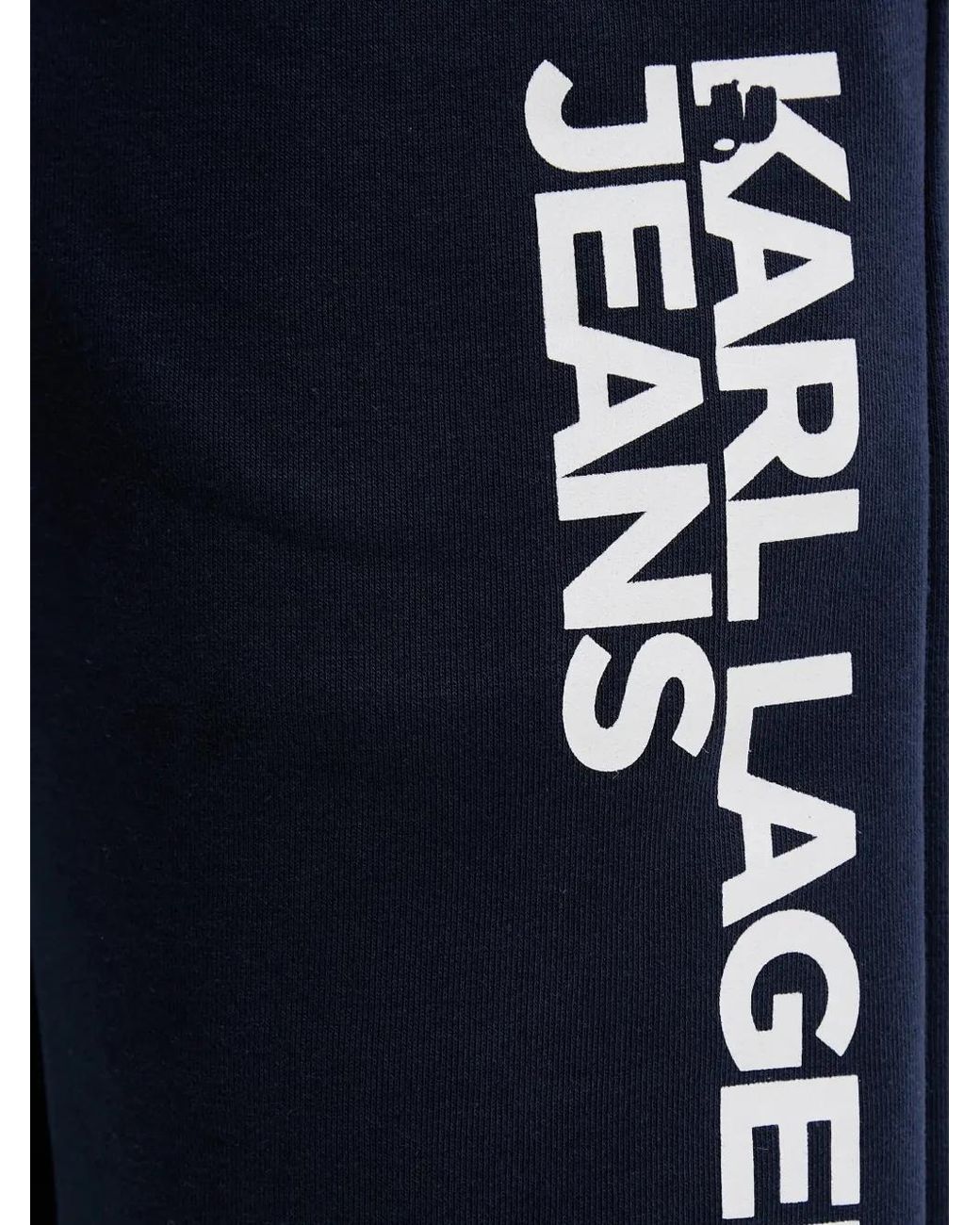 Karl Lagerfeld Blue Logo-Print Slim-Fit Track Pants for men