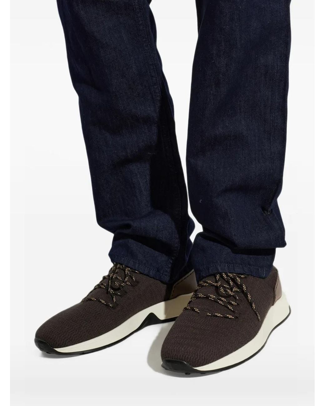 Tod's Black Logo-Patch Panelled Sneakers for men