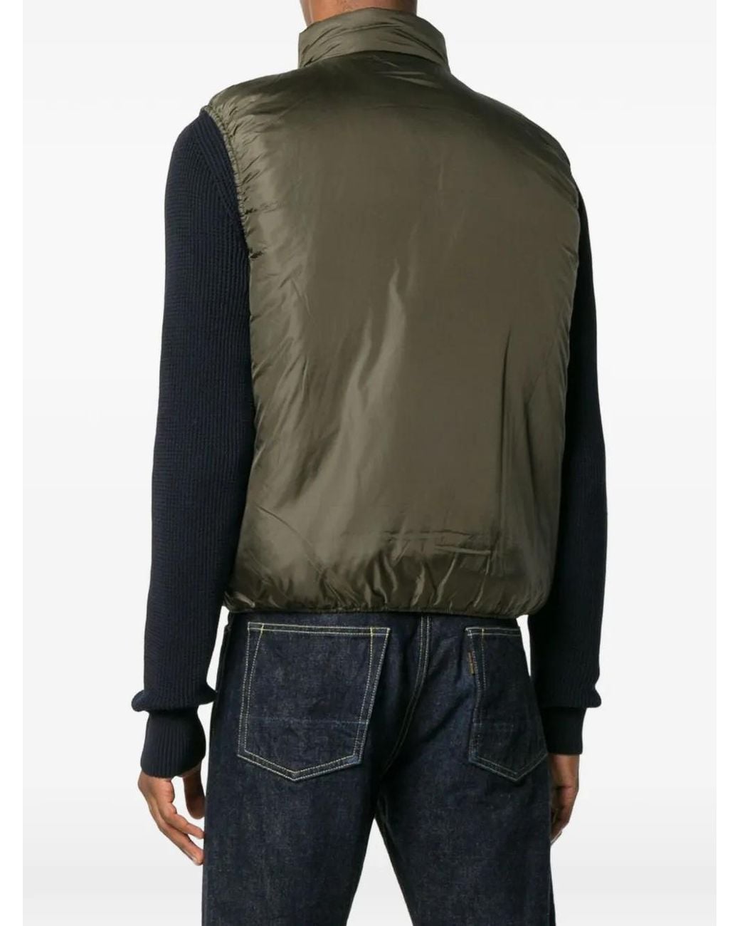 Aspesi Green Gilet Jil À Fermeture Zippée for men