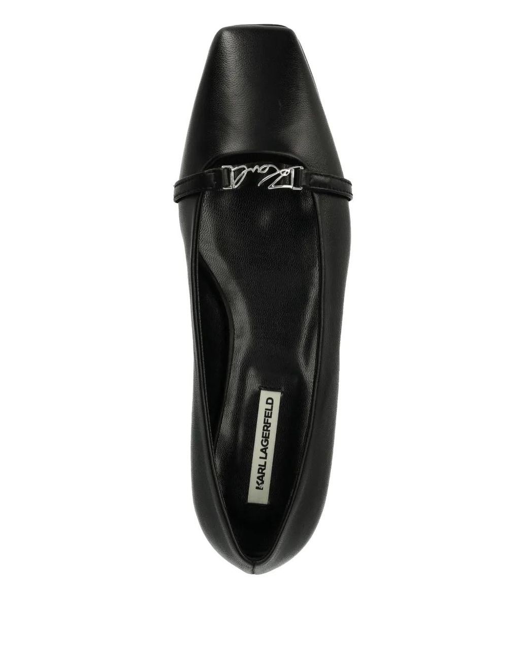 Karl Lagerfeld Black Karl Signature Ballet Flats
