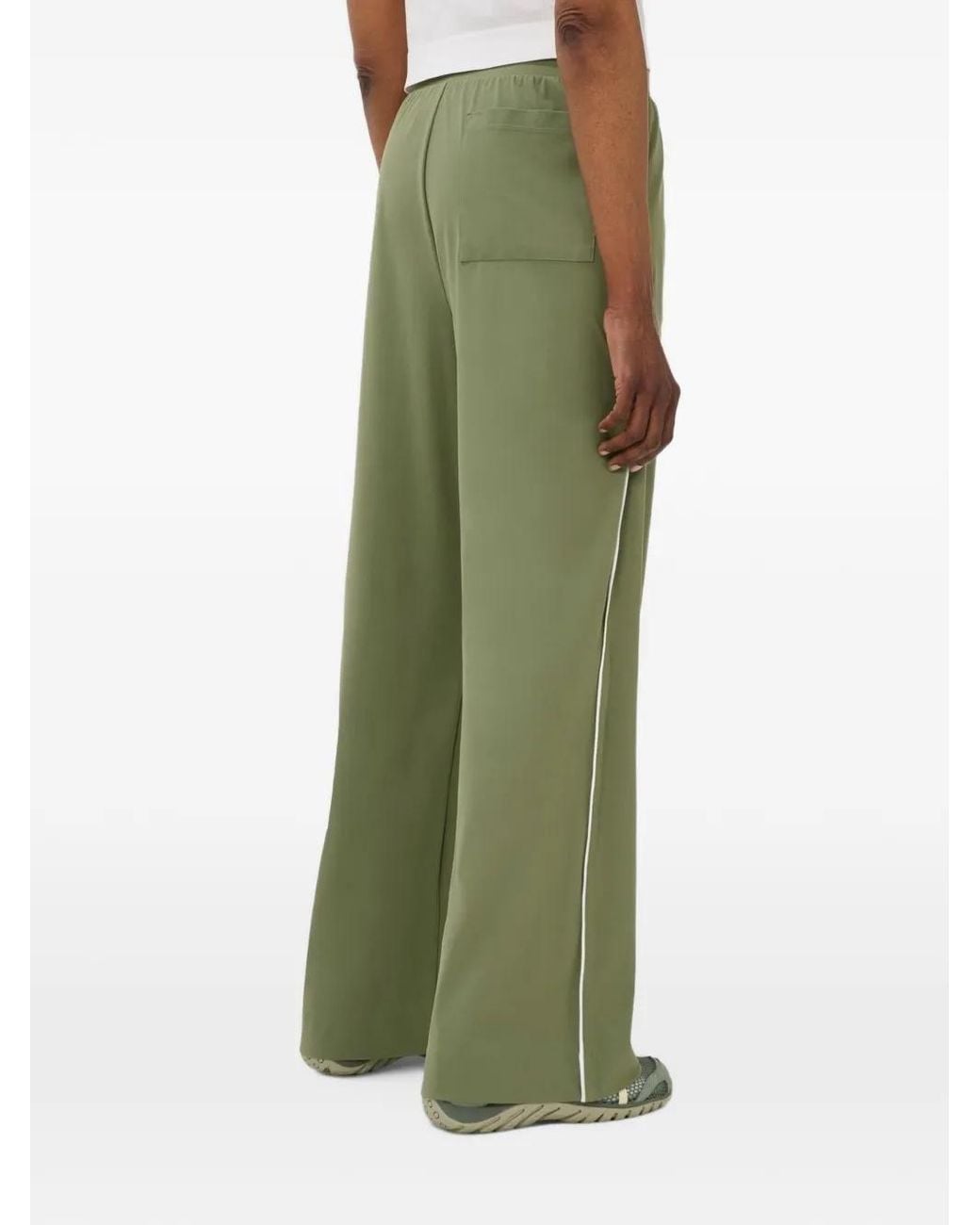 Sweaty Betty Explorer Piped-Trim Wide-Leg Track Pants in Green | Lyst