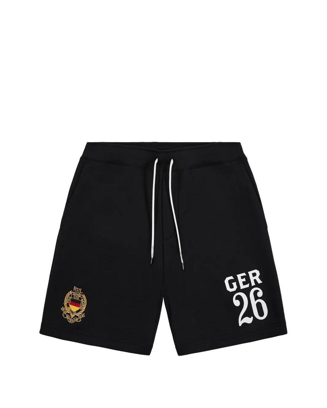 Polo Ralph Lauren Black Double-Knit Logo-Print Shorts for men