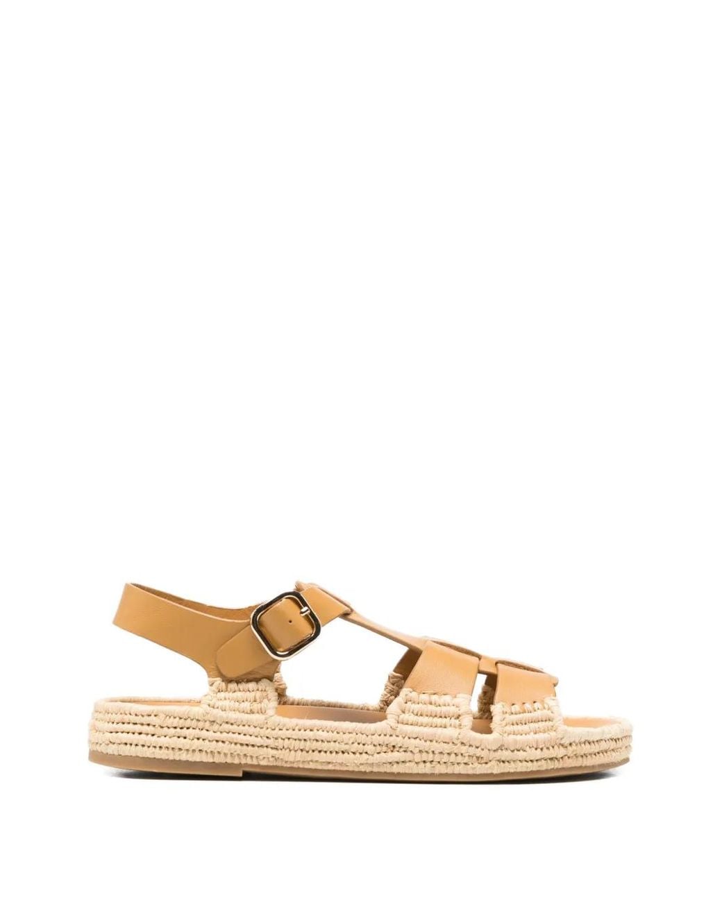Paloma Barceló Natural Yuka Buckle-Strap Espadrilles
