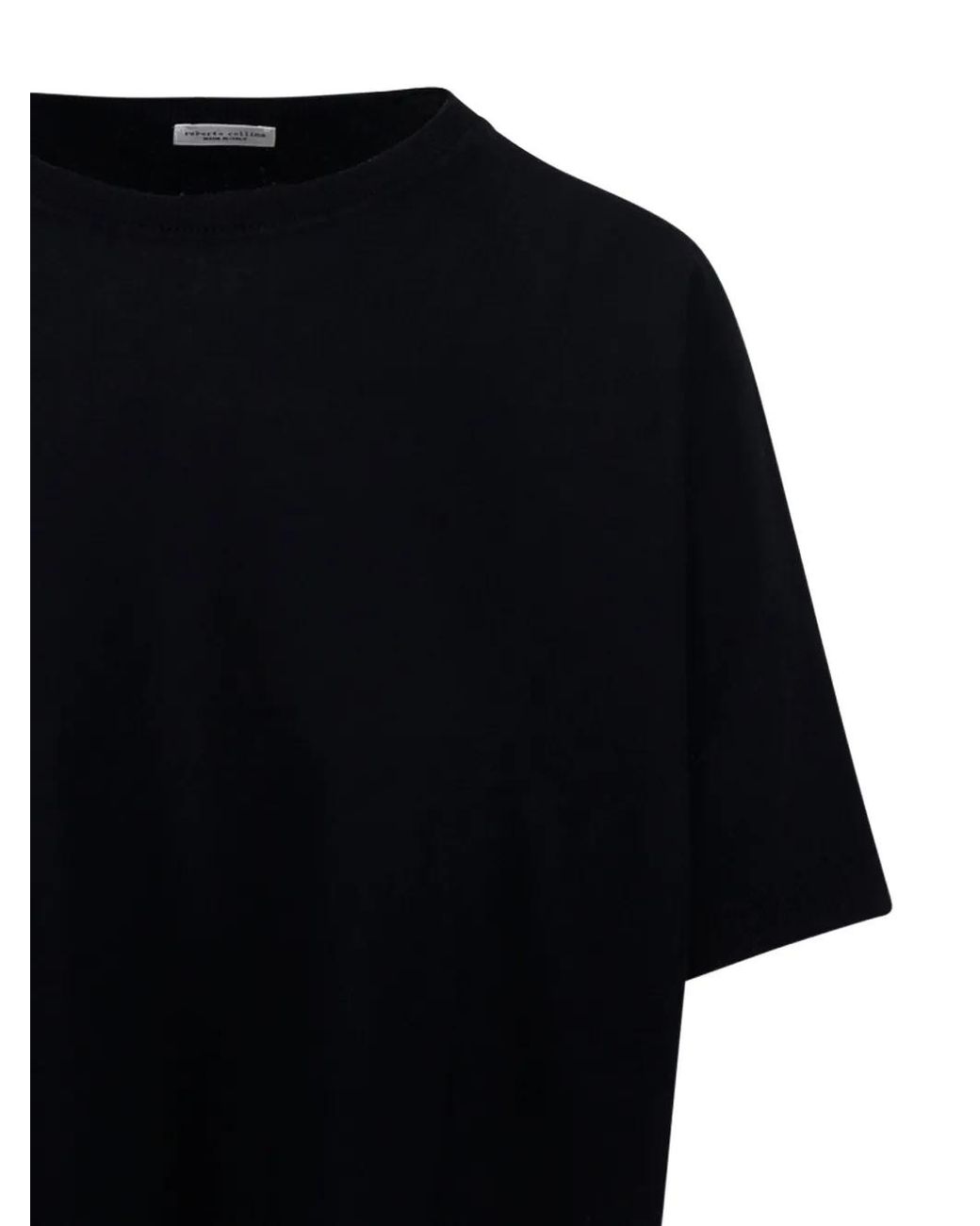 Roberto Collina Black Crew-Neck Short-Sleeve T-Shirt