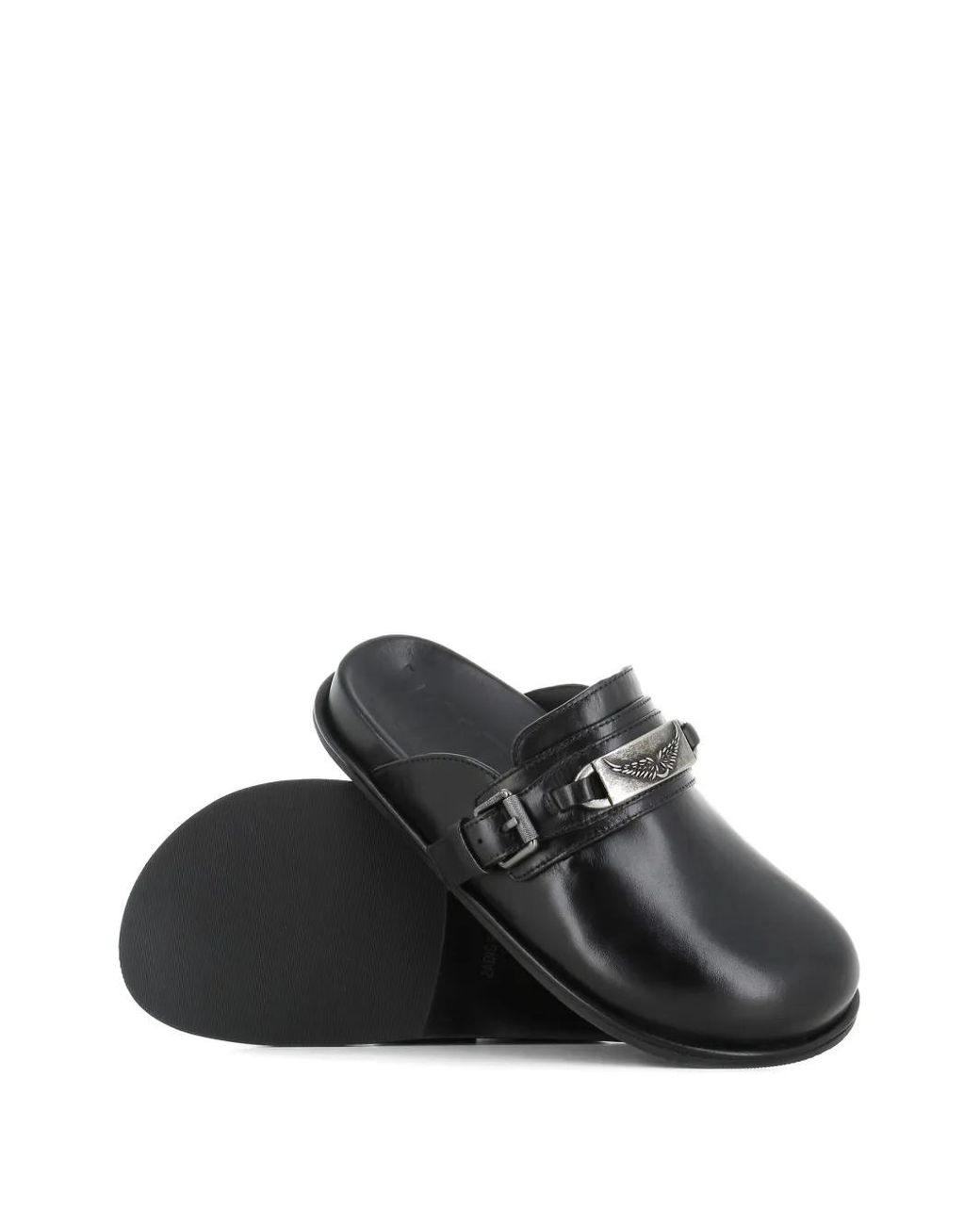 Zadig & Voltaire Black Mules Angie Gourmette