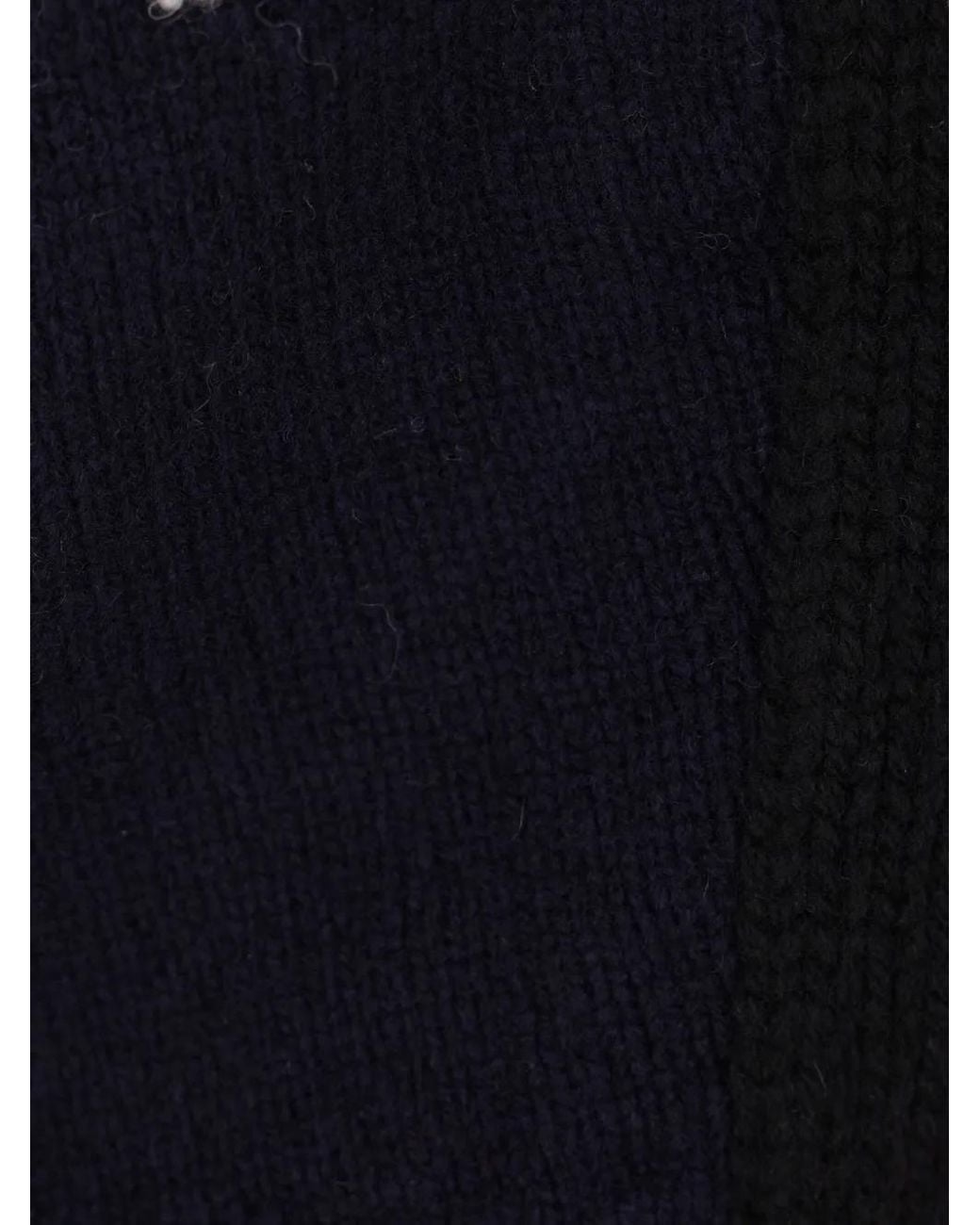 Sacai Black Patchwork Short-Sleeve Sweater