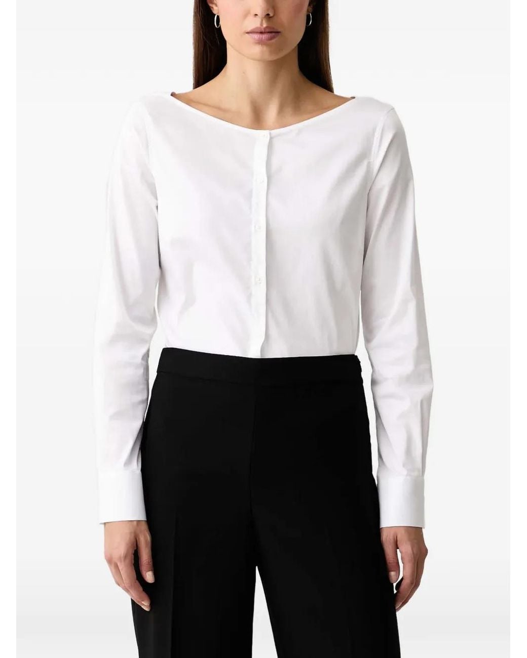 Mos Mosh White Mmmanda Boat-Neck Shirt