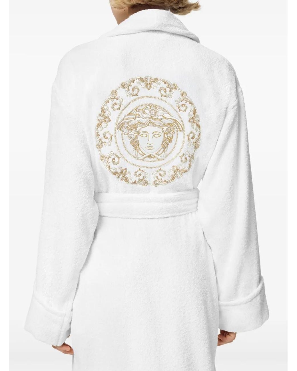 Versace White Medusa Gala Bathrobe