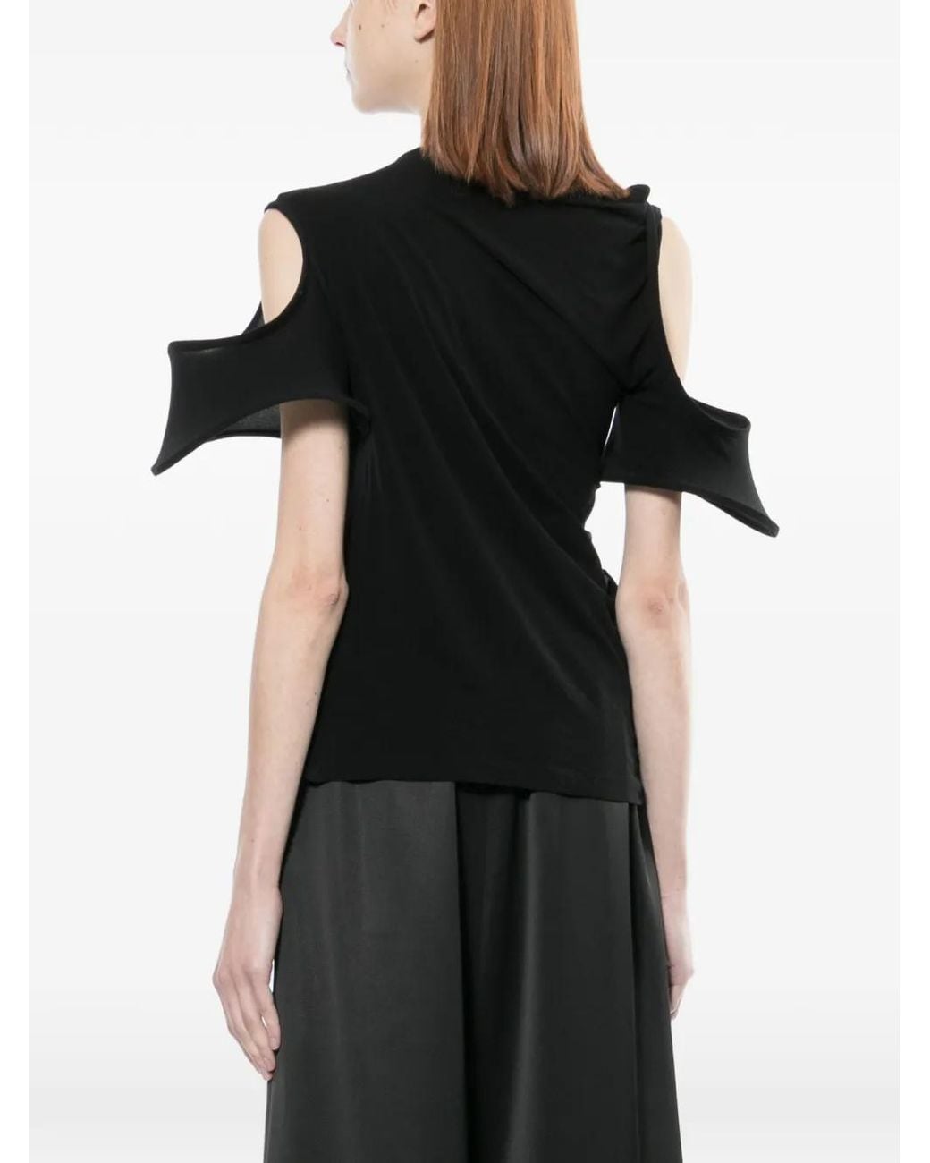 Junya Watanabe Black Cut-Out Asymmetric Top