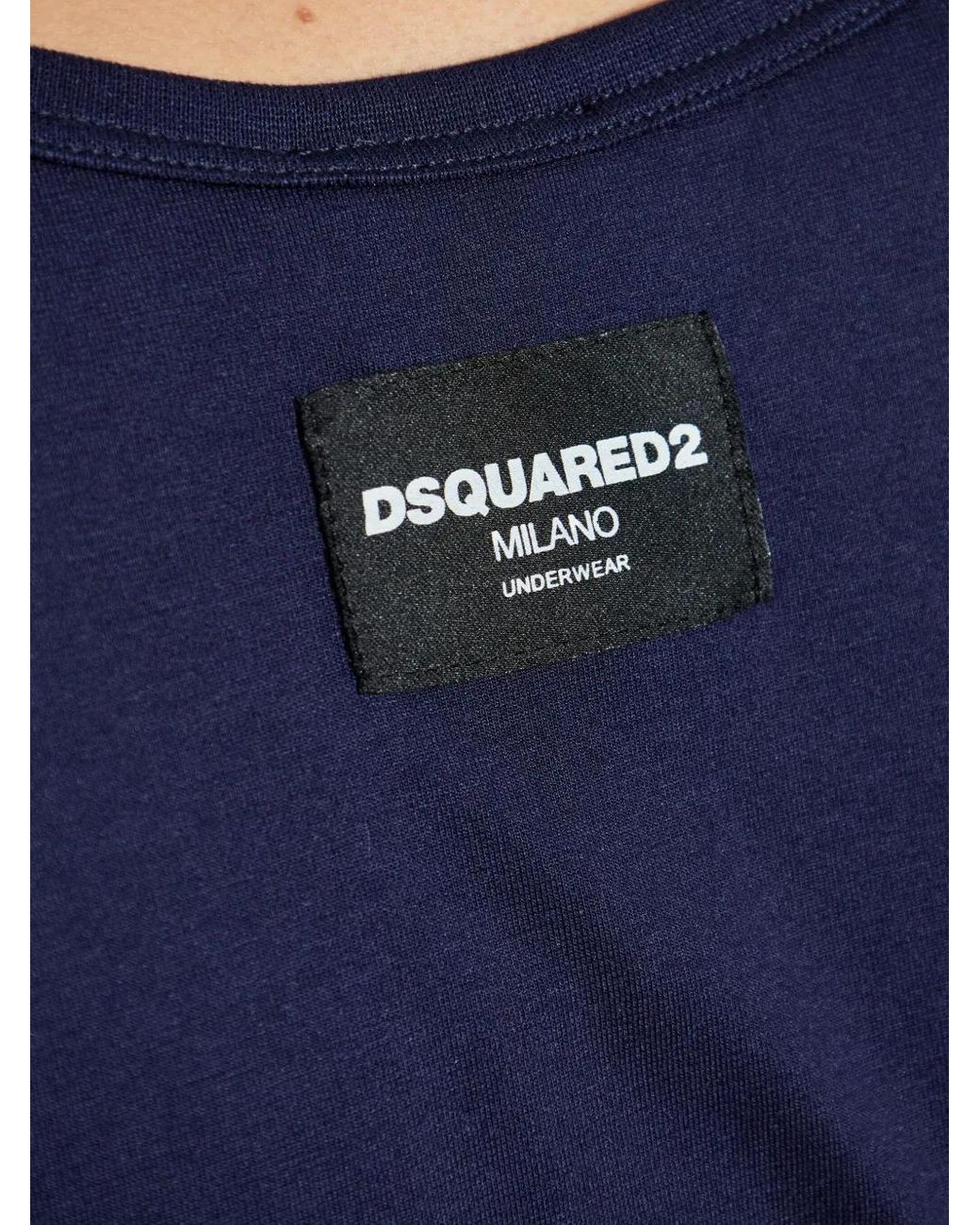 DSquared² Blue Logo-Patch Vest for men