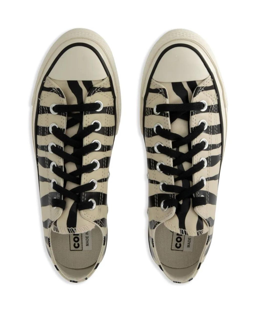 Converse White Zebra Pattern Trainers