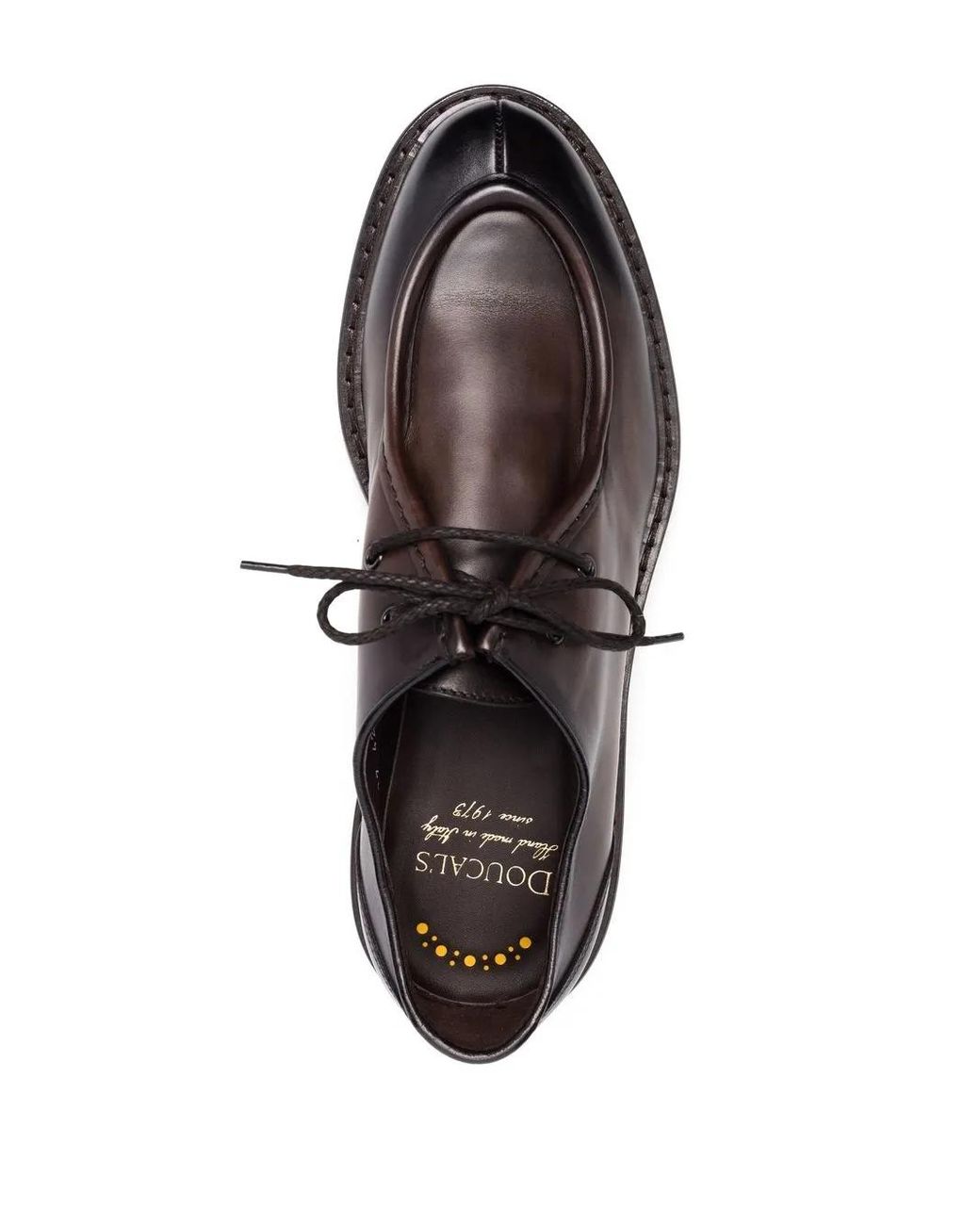 Doucal's Brown Leather Boat Shoes for men